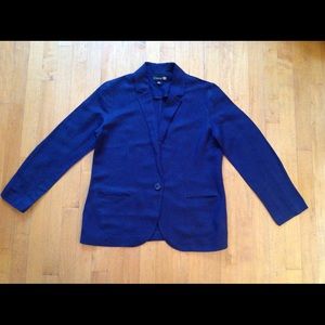 Forever 21 Women's Navy Blue Linen Blazer Size Medium